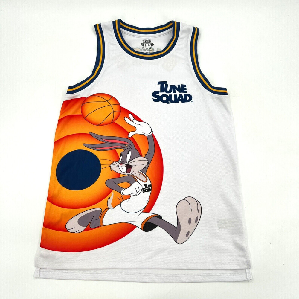 Space Jam Shirt Kids Extra Large White Tank Sleeveless Graphic Bugs Bunny